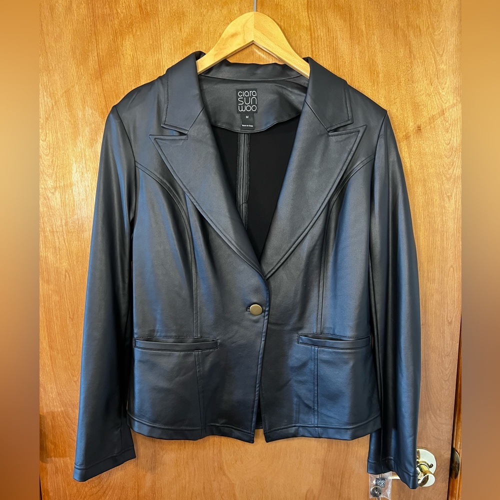 Clara Sun Woo Faux Leather Coat